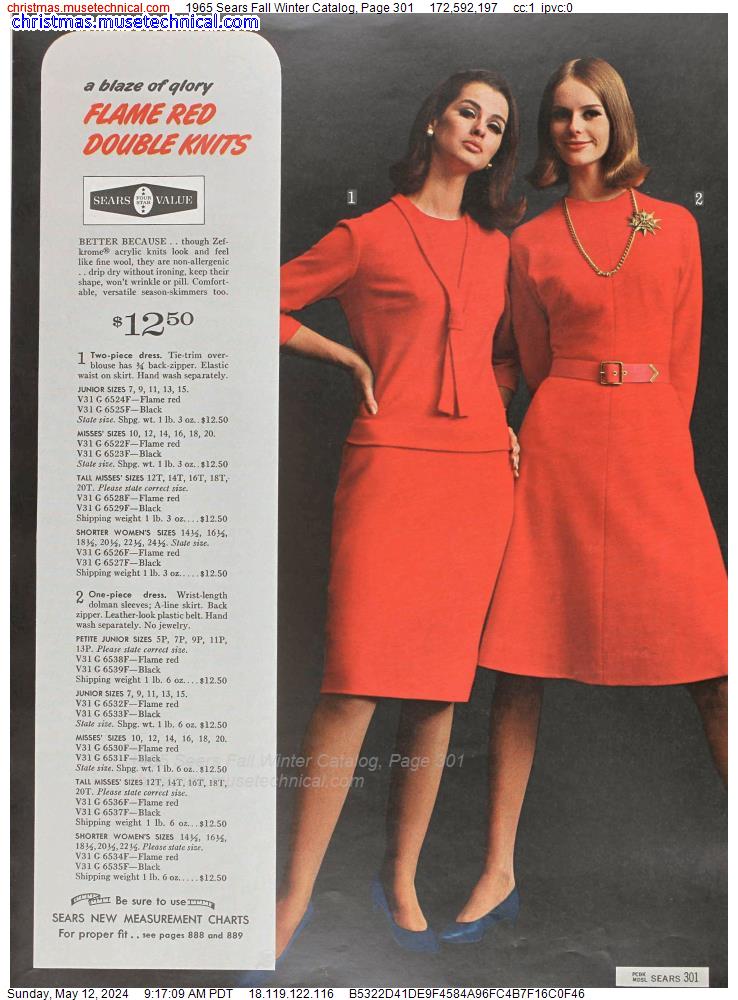 1965 Sears Fall Winter Catalog, Page 301