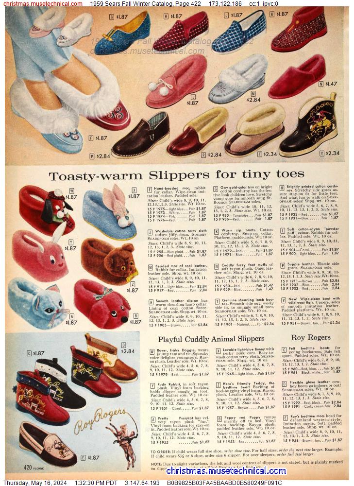 1959 Sears Fall Winter Catalog, Page 422