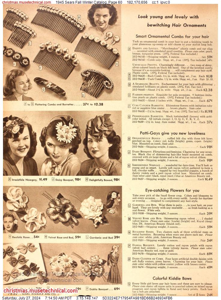 1945 Sears Fall Winter Catalog, Page 60