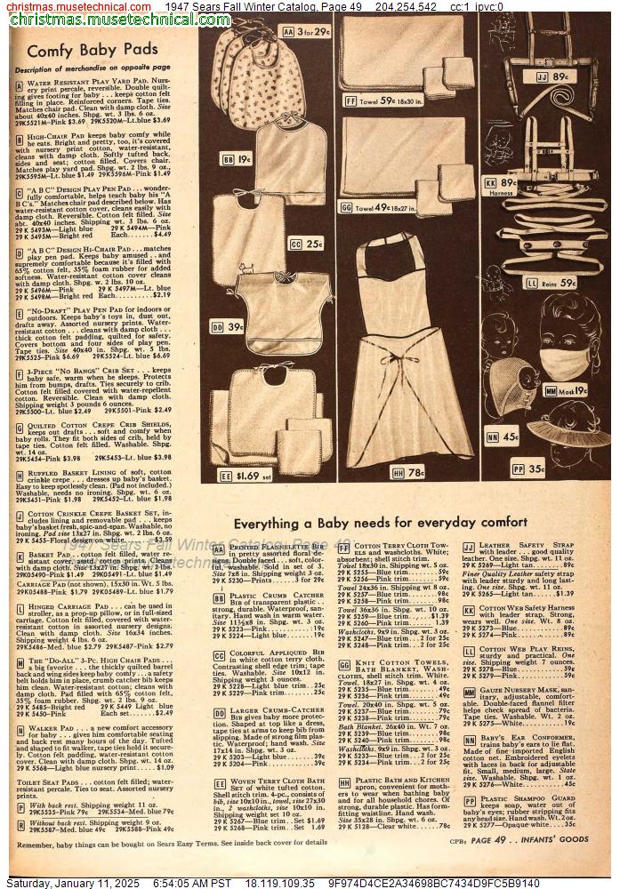 1947 Sears Fall Winter Catalog, Page 49