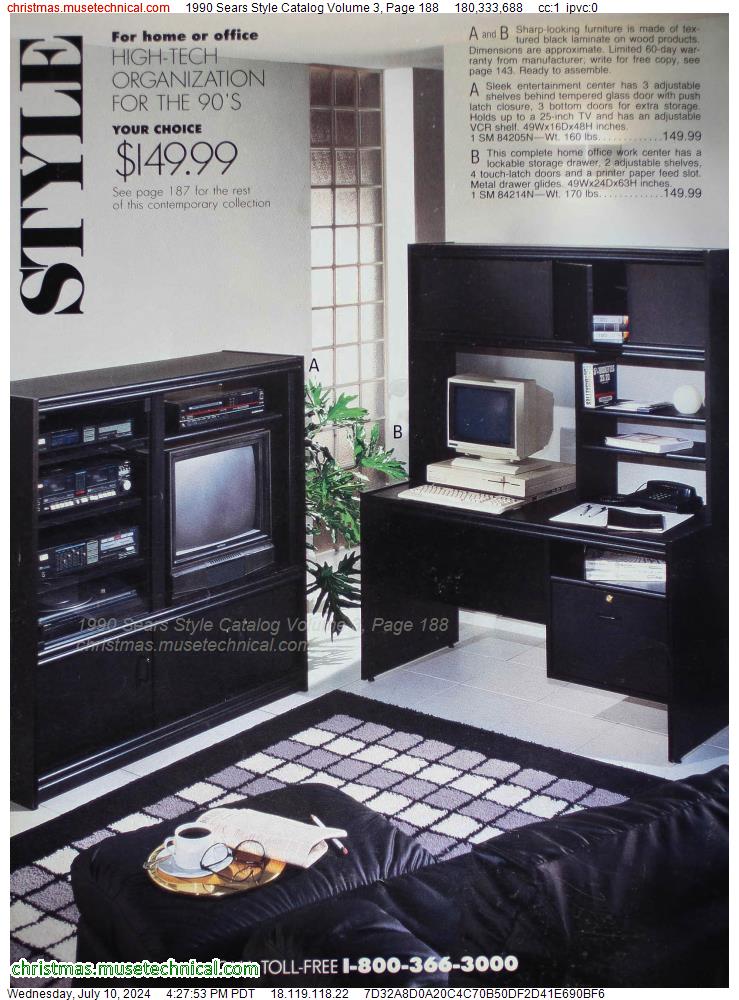 1990 Sears Style Catalog Volume 3, Page 188