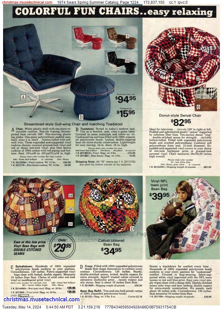 1974 Sears Spring Summer Catalog, Page 1224
