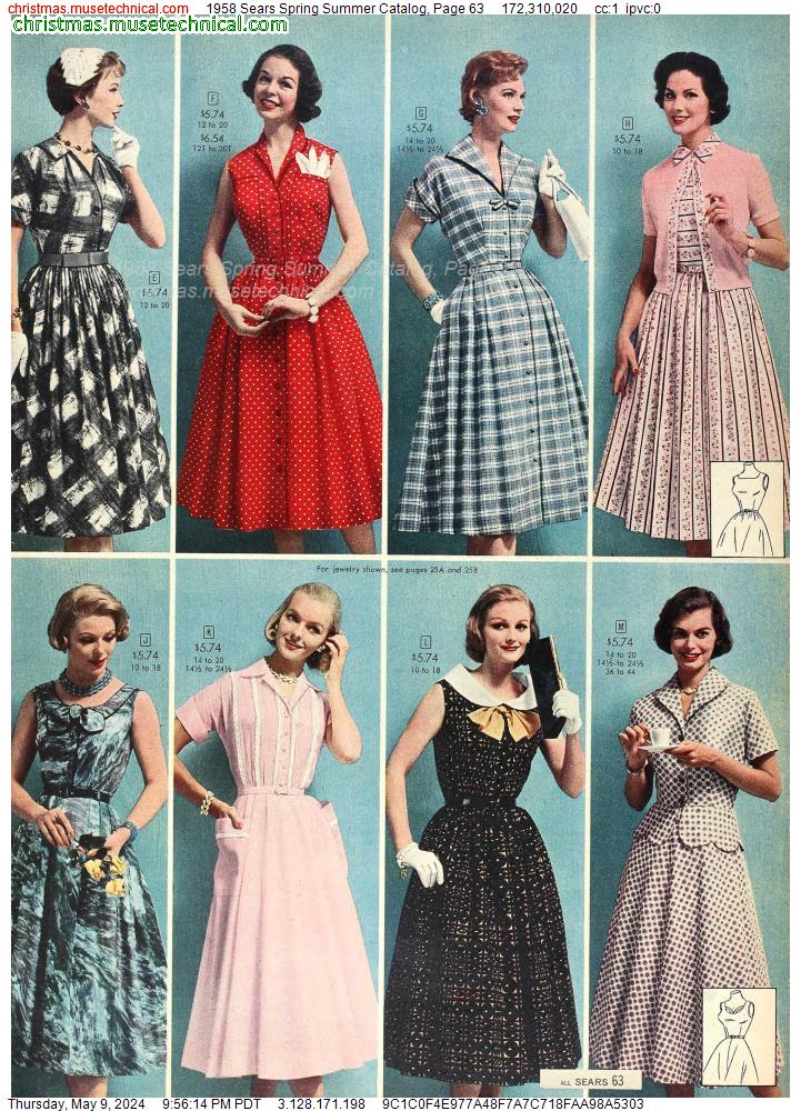 1958 Sears Spring Summer Catalog, Page 63