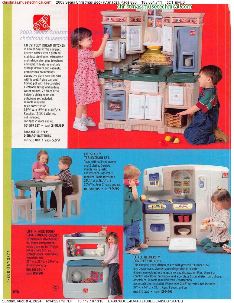2003 Sears Christmas Book (Canada), Page 880