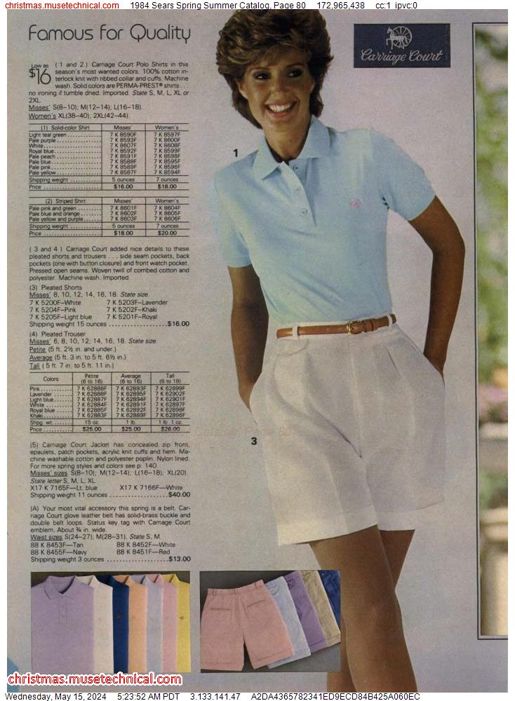 1984 Sears Spring Summer Catalog, Page 80