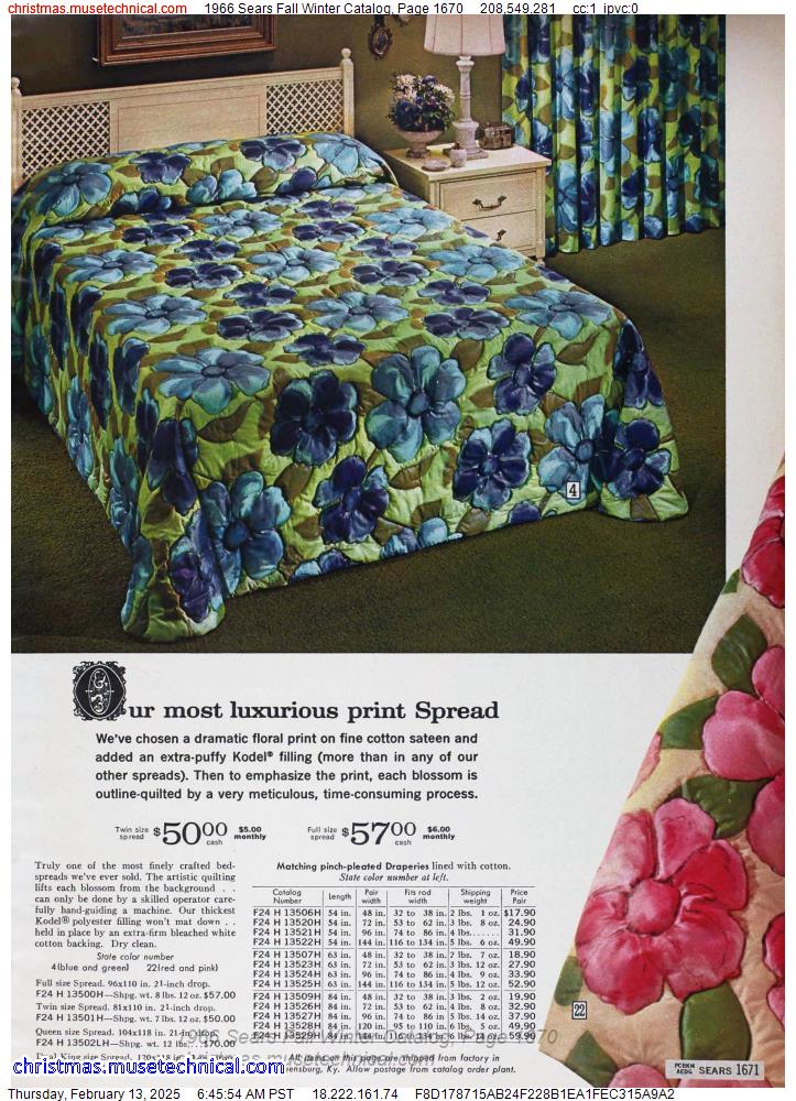 1966 Sears Fall Winter Catalog, Page 1670