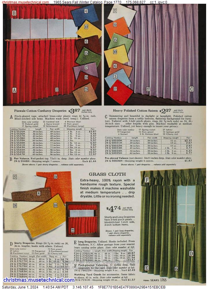 1965 Sears Fall Winter Catalog, Page 1770