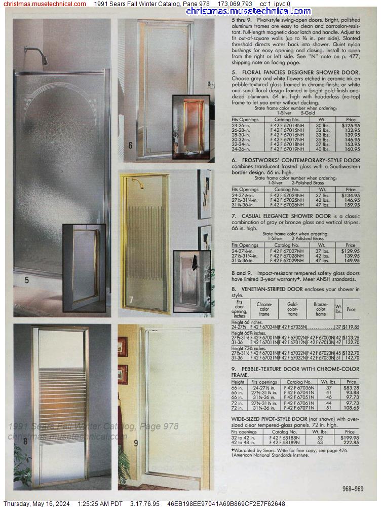 1991 Sears Fall Winter Catalog, Page 978