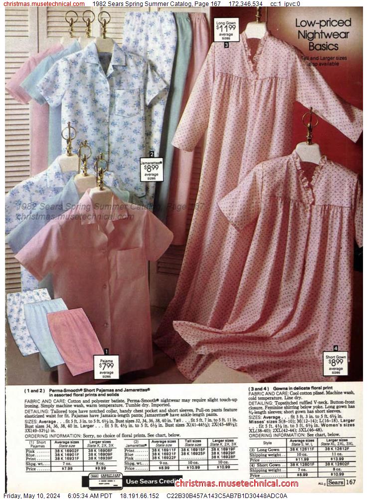 1982 Sears Spring Summer Catalog, Page 167
