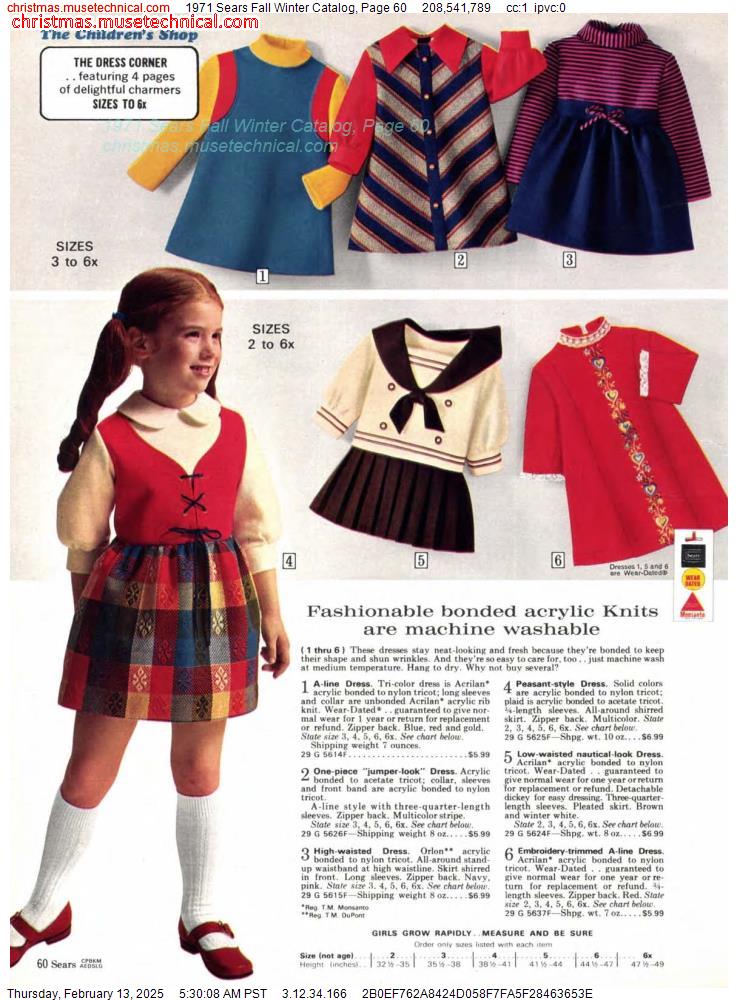 1971 Sears Fall Winter Catalog, Page 60