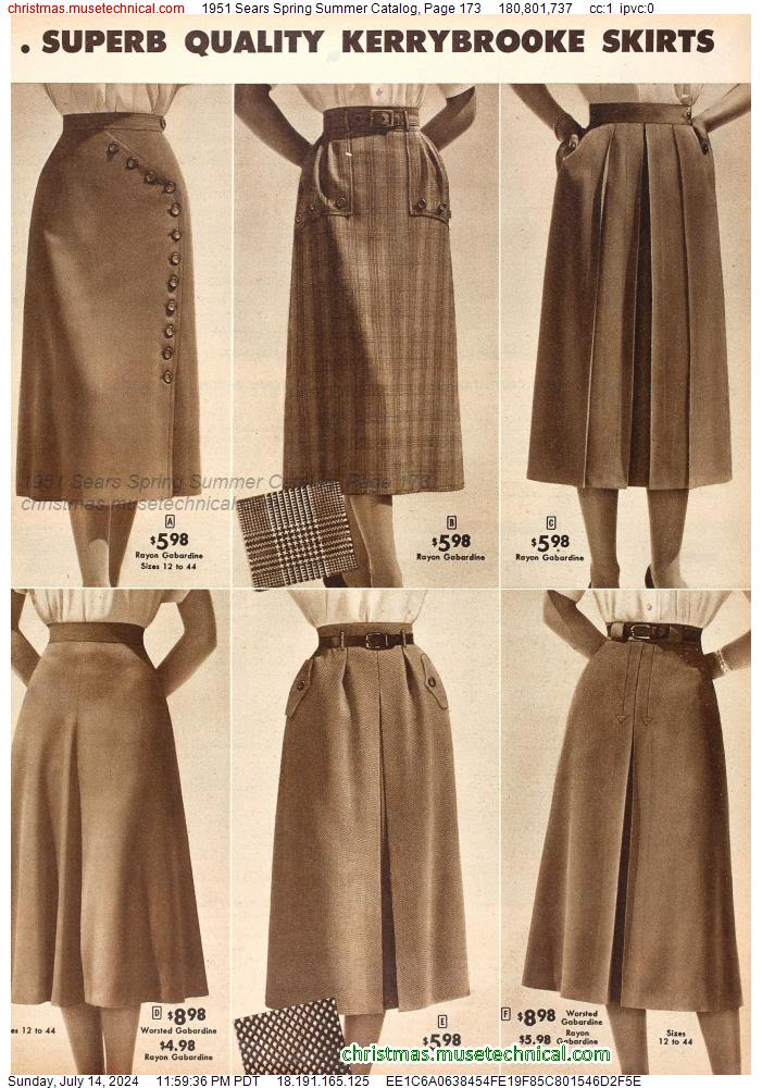 1951 Sears Spring Summer Catalog, Page 173