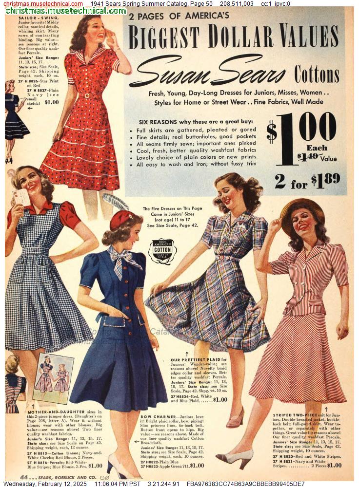 1941 Sears Spring Summer Catalog, Page 50