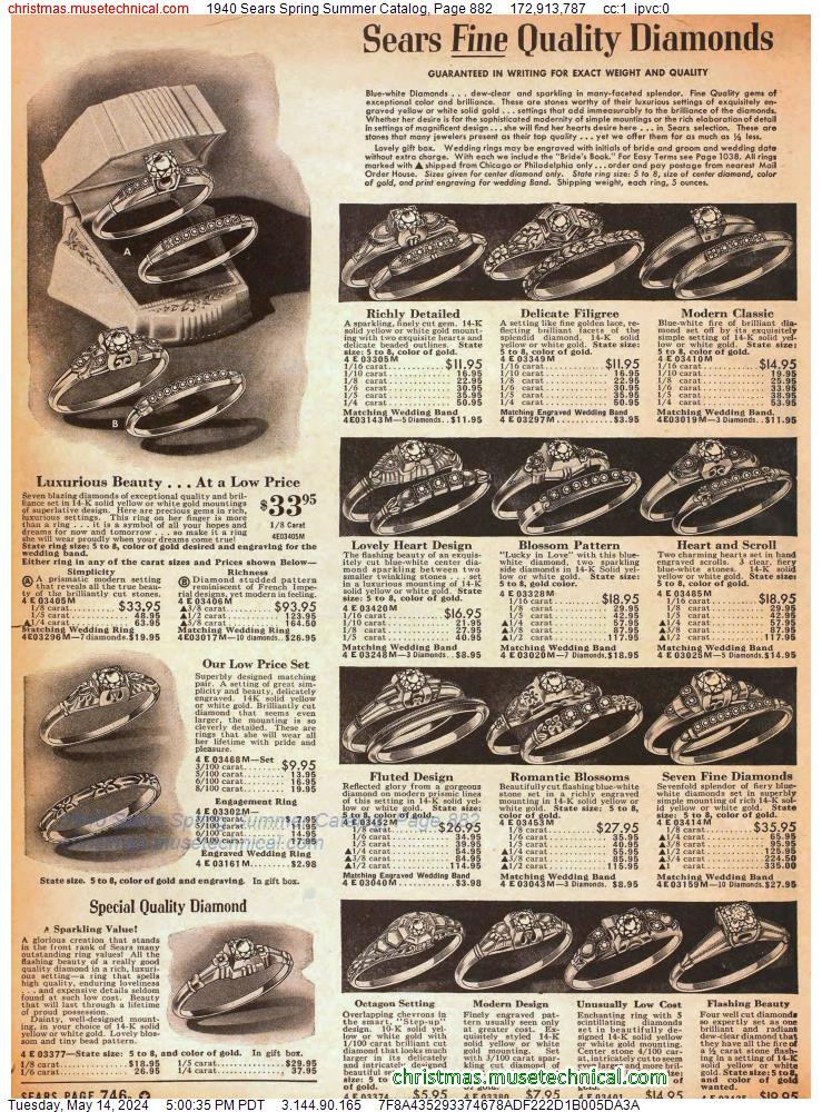 1940 Sears Spring Summer Catalog, Page 882
