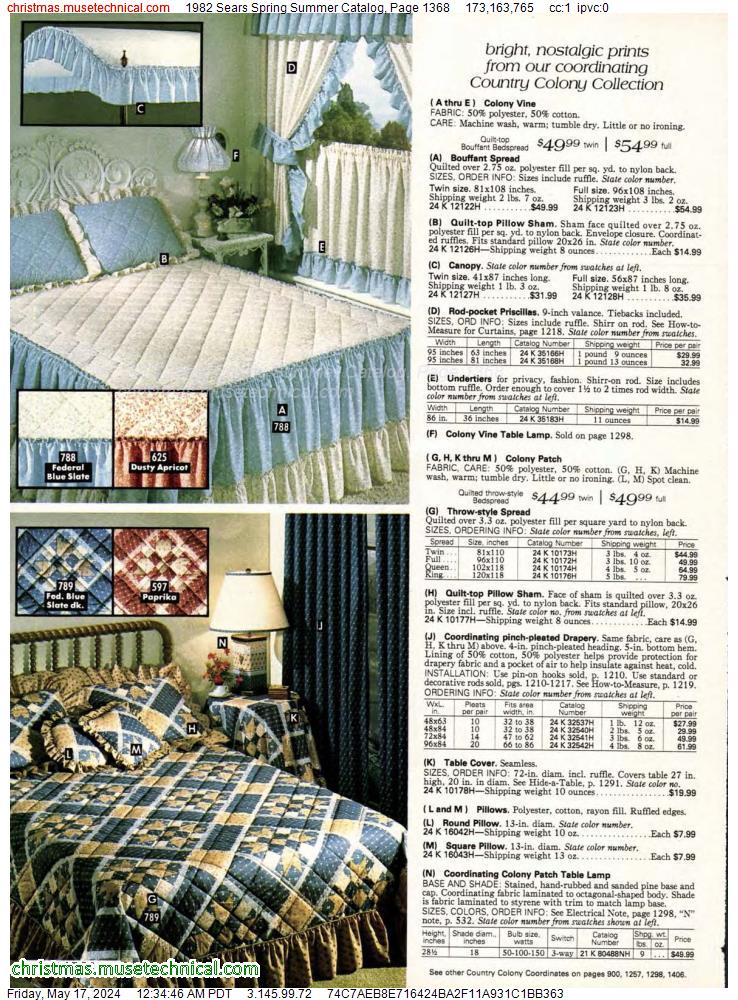1982 Sears Spring Summer Catalog, Page 1368