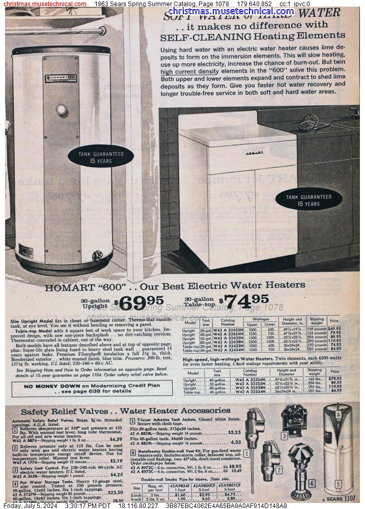 1963 Sears Spring Summer Catalog, Page 1078