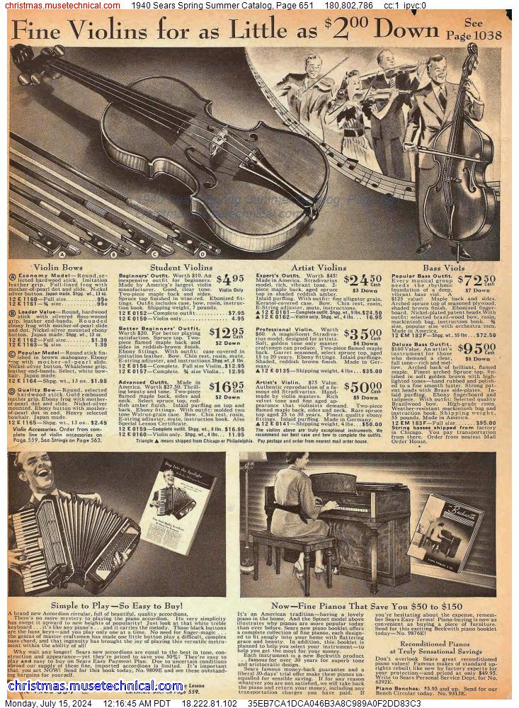 1940 Sears Spring Summer Catalog, Page 651