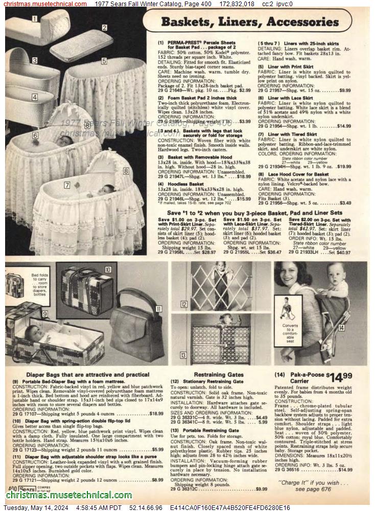 1977 Sears Fall Winter Catalog, Page 400