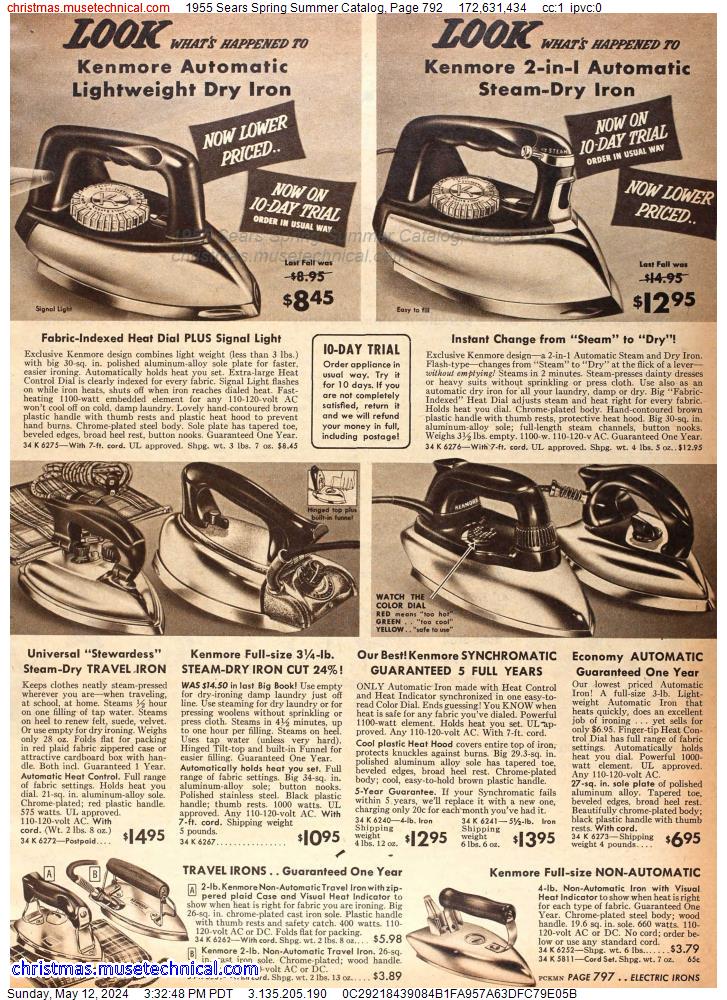 1955 Sears Spring Summer Catalog, Page 792