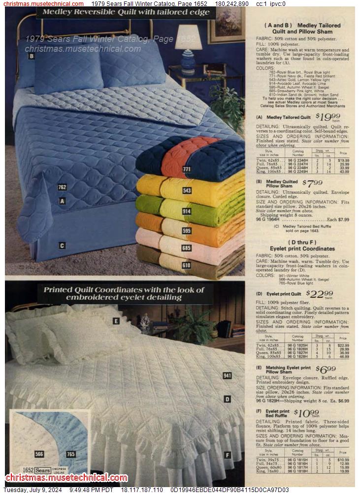 1979 Sears Fall Winter Catalog, Page 1652