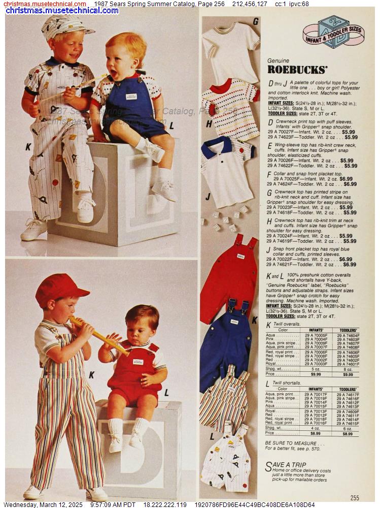 1987 Sears Spring Summer Catalog, Page 256