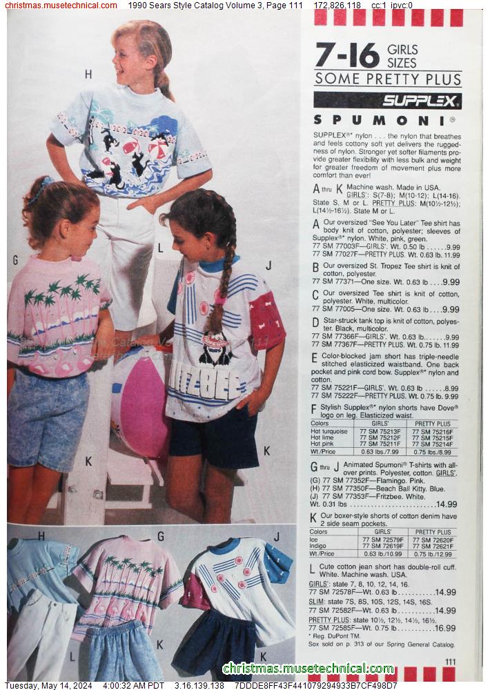 1990 Sears Style Catalog Volume 3, Page 111