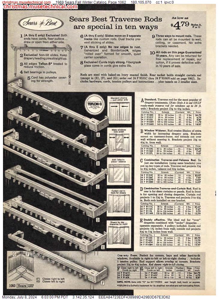 1969 Sears Fall Winter Catalog, Page 1062