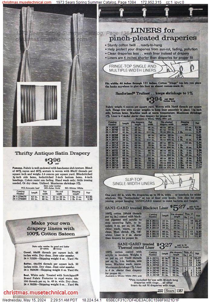 1973 Sears Spring Summer Catalog, Page 1384