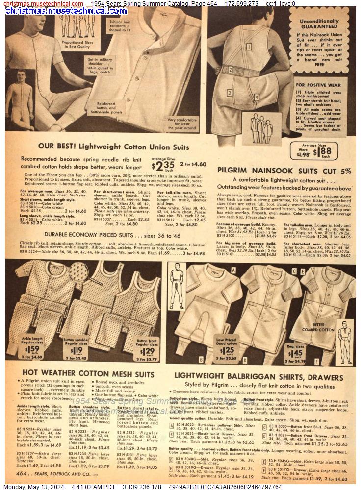 1954 Sears Spring Summer Catalog, Page 464