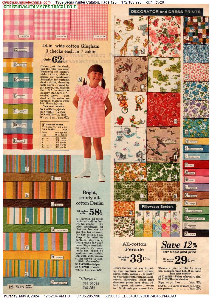 1969 Sears Winter Catalog, Page 126