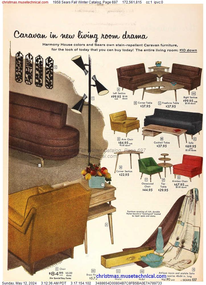 1958 Sears Fall Winter Catalog, Page 697