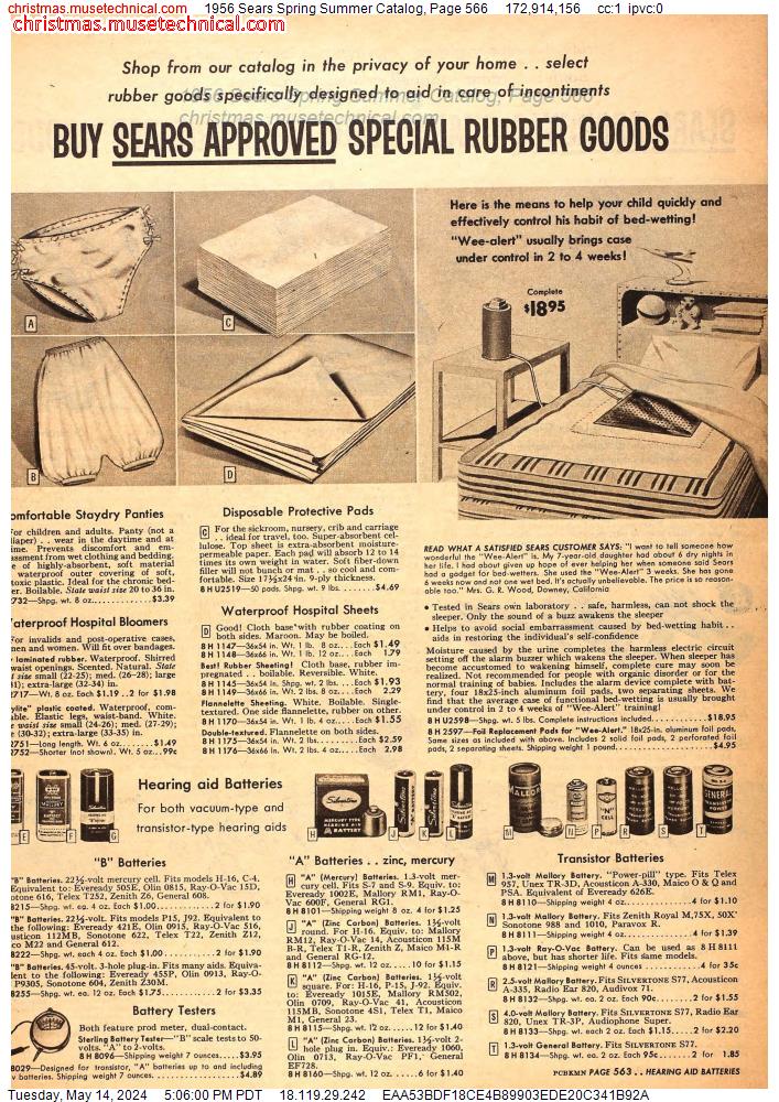 1956 Sears Spring Summer Catalog, Page 566
