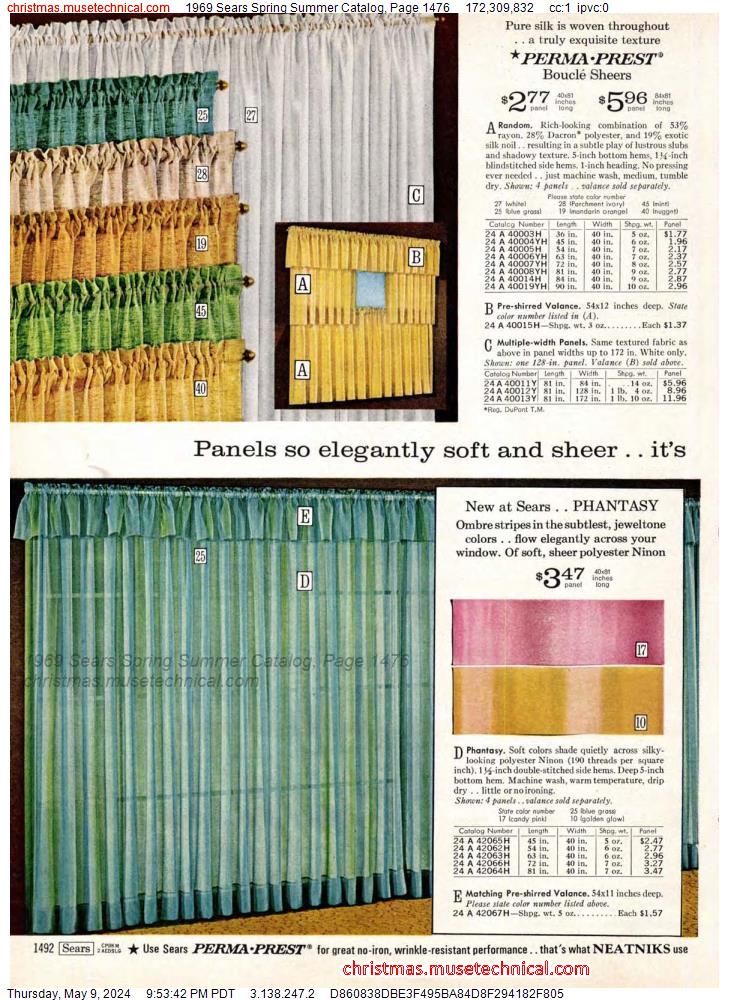 1969 Sears Spring Summer Catalog, Page 1476