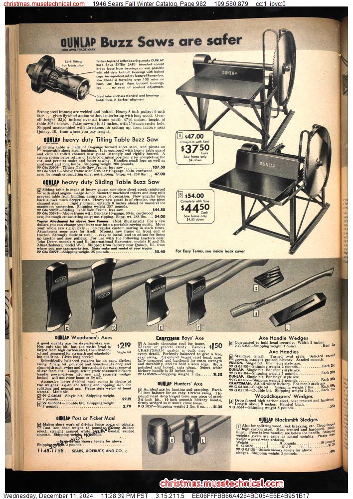 1946 Sears Fall Winter Catalog, Page 982