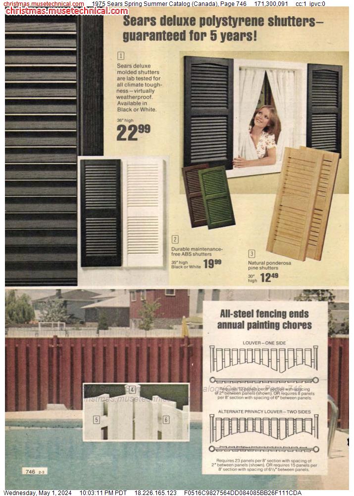 1975 Sears Spring Summer Catalog (Canada), Page 746