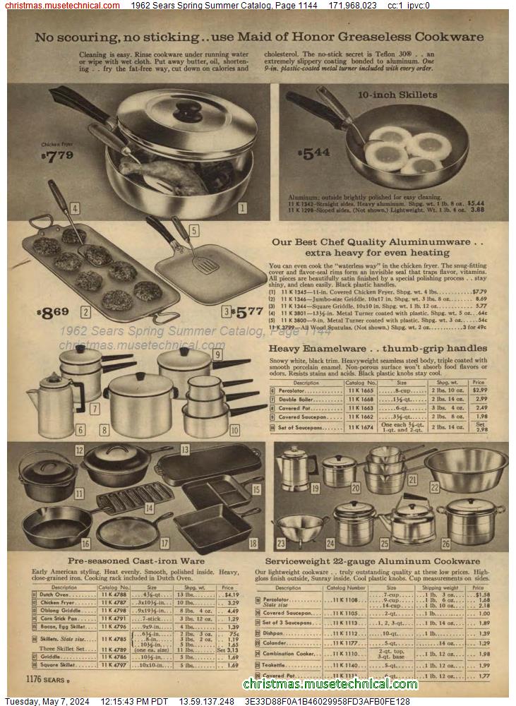 1962 Sears Spring Summer Catalog, Page 1144
