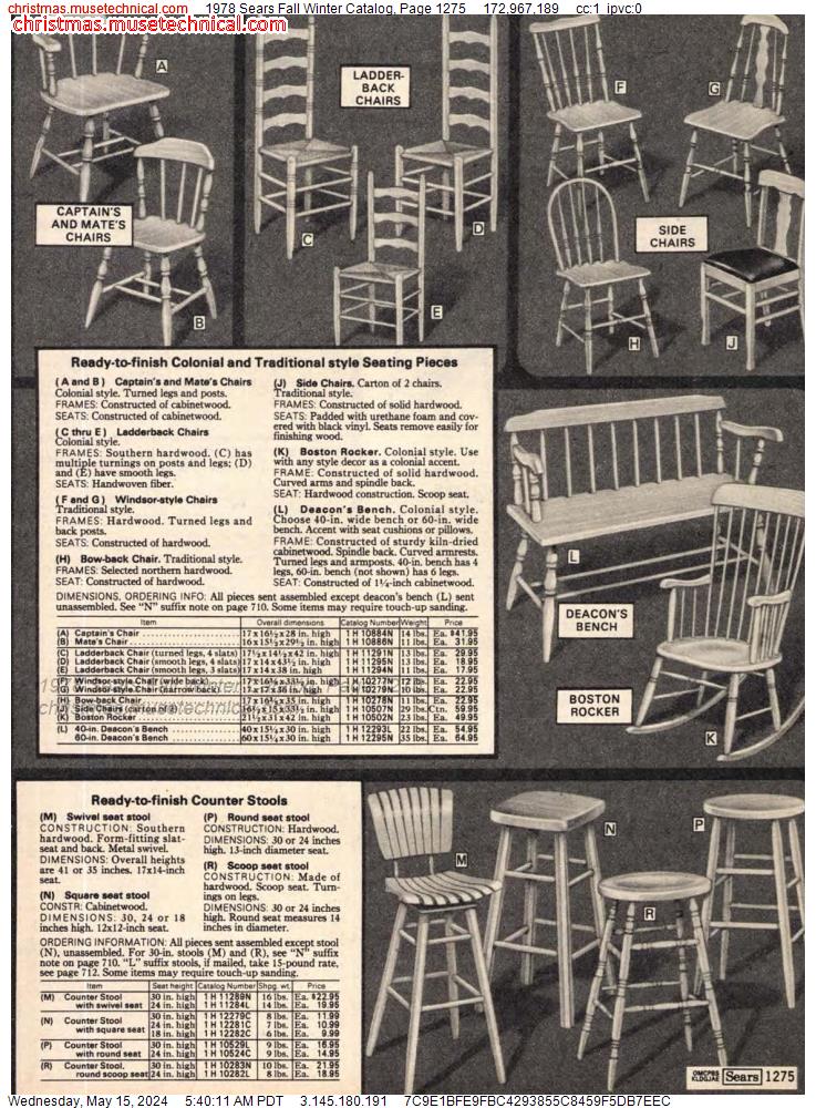 1978 Sears Fall Winter Catalog, Page 1275