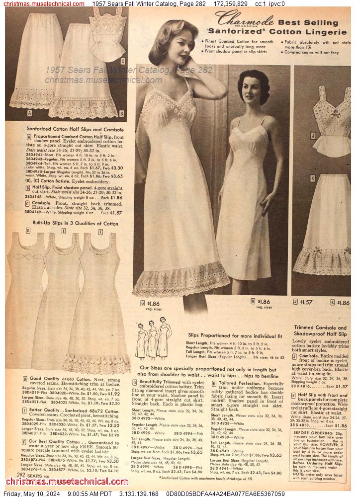 1957 Sears Fall Winter Catalog, Page 282
