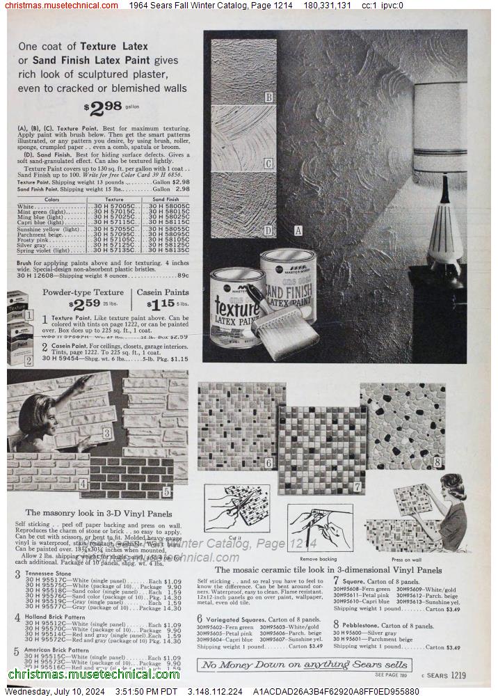 1964 Sears Fall Winter Catalog, Page 1214