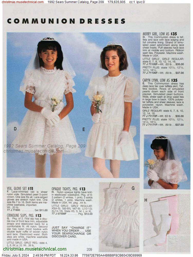 1992 Sears Summer Catalog, Page 209