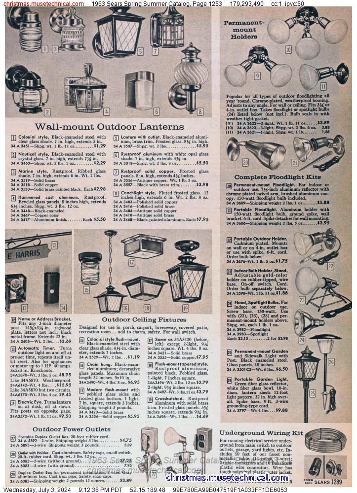1963 Sears Spring Summer Catalog, Page 1253