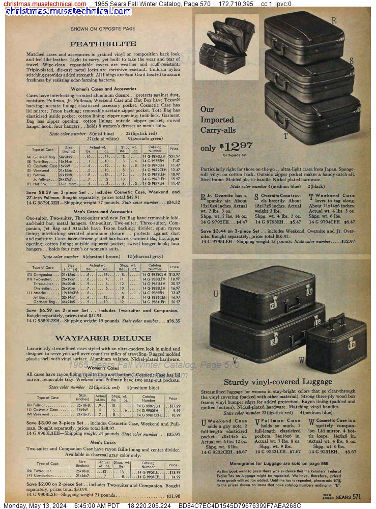 1965 Sears Fall Winter Catalog, Page 570