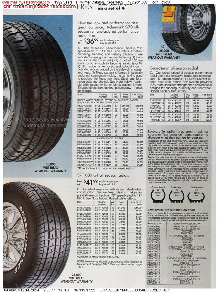 1992 Sears Fall Winter Catalog, Page 1402