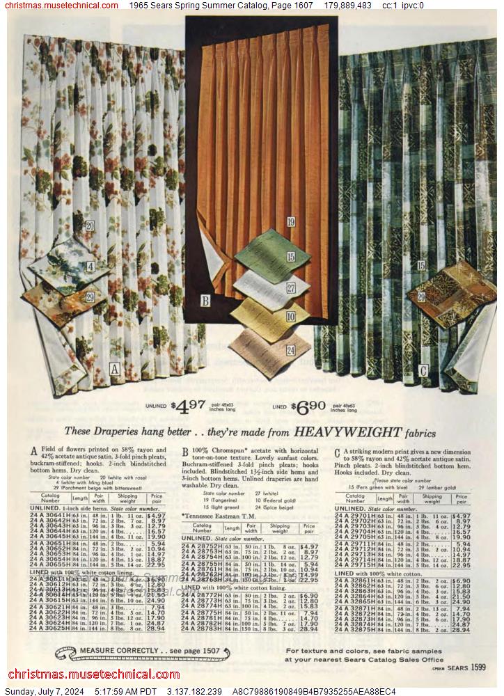 1965 Sears Spring Summer Catalog, Page 1607