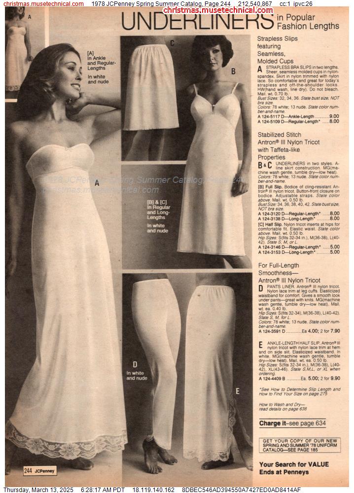 1978 JCPenney Spring Summer Catalog, Page 244