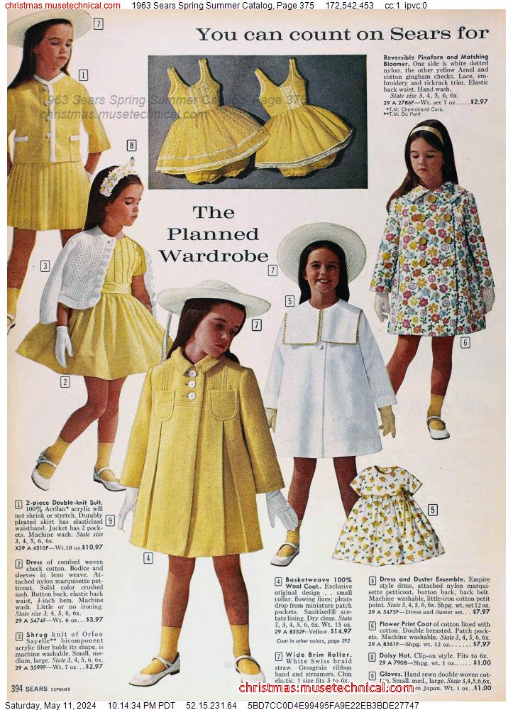 1963 Sears Spring Summer Catalog, Page 375
