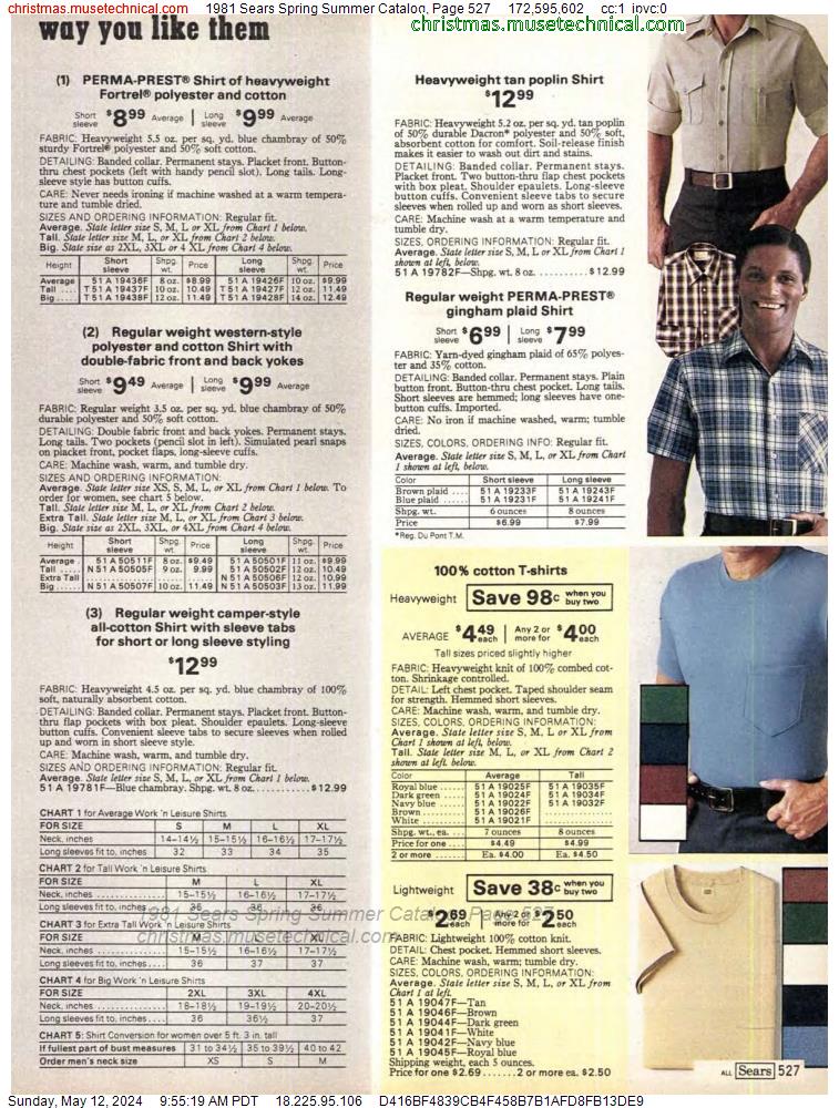 1981 Sears Spring Summer Catalog, Page 527