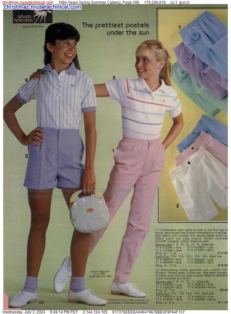 1984 Sears Spring Summer Catalog, Page 306