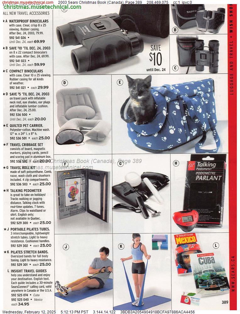 2003 Sears Christmas Book (Canada), Page 389