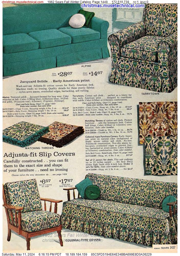 1962 Sears Fall Winter Catalog, Page 1449