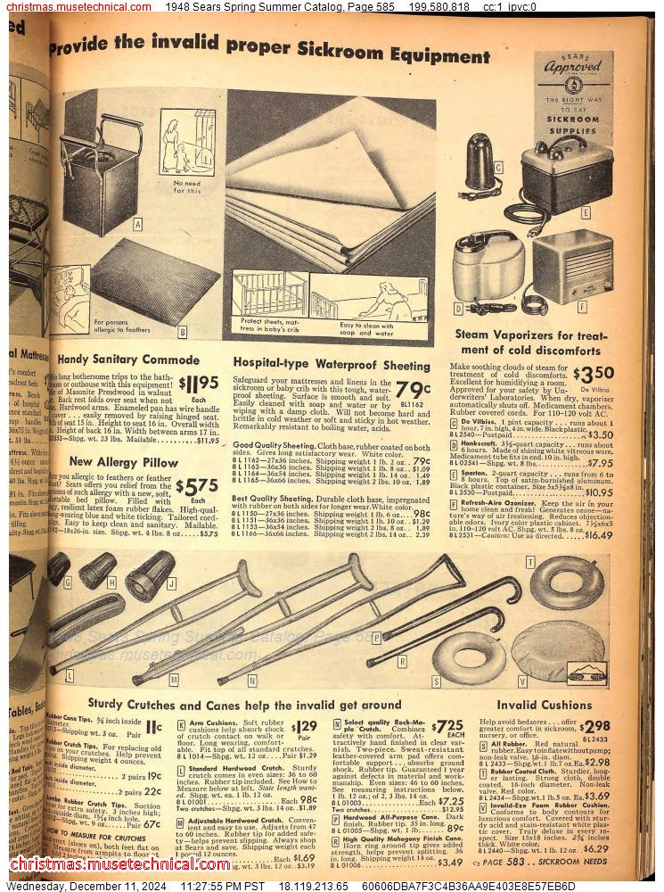 1948 Sears Spring Summer Catalog, Page 585